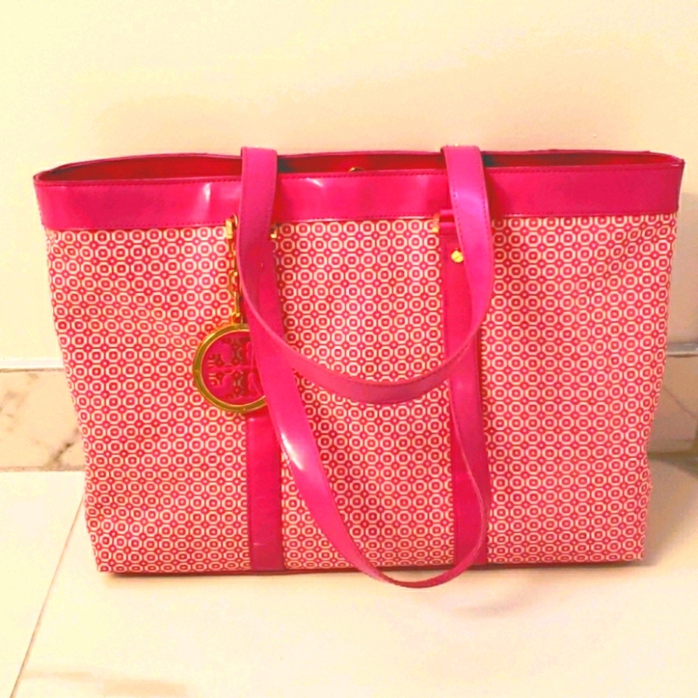 Tory Burch Tote in lovely bright pink